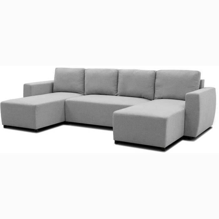 CASAPY PHARELL 5/6-zits panoramische converteerbare hoekbank - Muisstof - Opbergdoos - L297 x D155 x H71/85 cm - Furniture > Benches