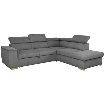 AUCUNE DAYTONA Omkeerbare hoekbank - 5 zitplaatsen - Stof Lincoln Antraciet - Opbergruimte - 260 x 216 x 94 cm - Furniture > Benches