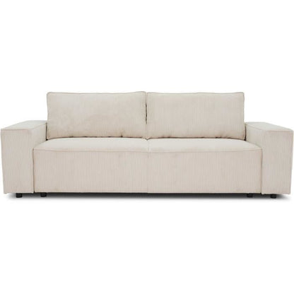 CASAPY JOSH 4-zits vaste bank - Parel ribfluweel - 241 x 86 x 88 cm - Furniture > Benches