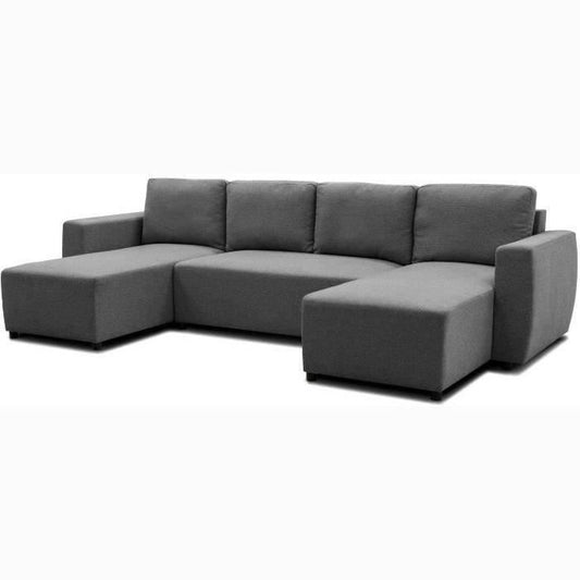 CASAPY PHARELL 5/6-zits panoramische hoekbank - Antraciet stof - Opbergdoos - L297 x D155 x H71/85 cm - Furniture > Benches