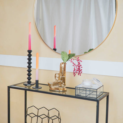 Housevitamin Vaas - Geweer - Keramiek - Goud - 15x9x23cm - Home & Garden > Decor > Vases