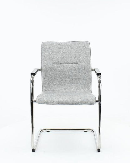 Workliving Werkwoon Vergaderstoel X6 - Sledeframe - Wolvilt Fenice 602 middengrijs - frame zwart - Furniture > Chairs