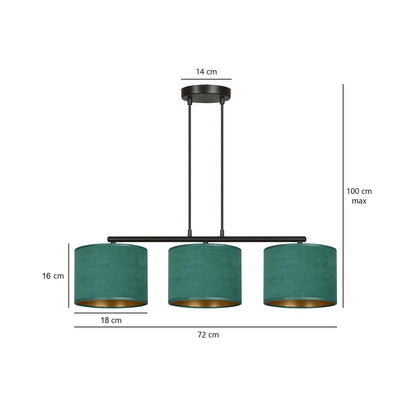 Droppery HILDE 3 BLAUW-GROEN -