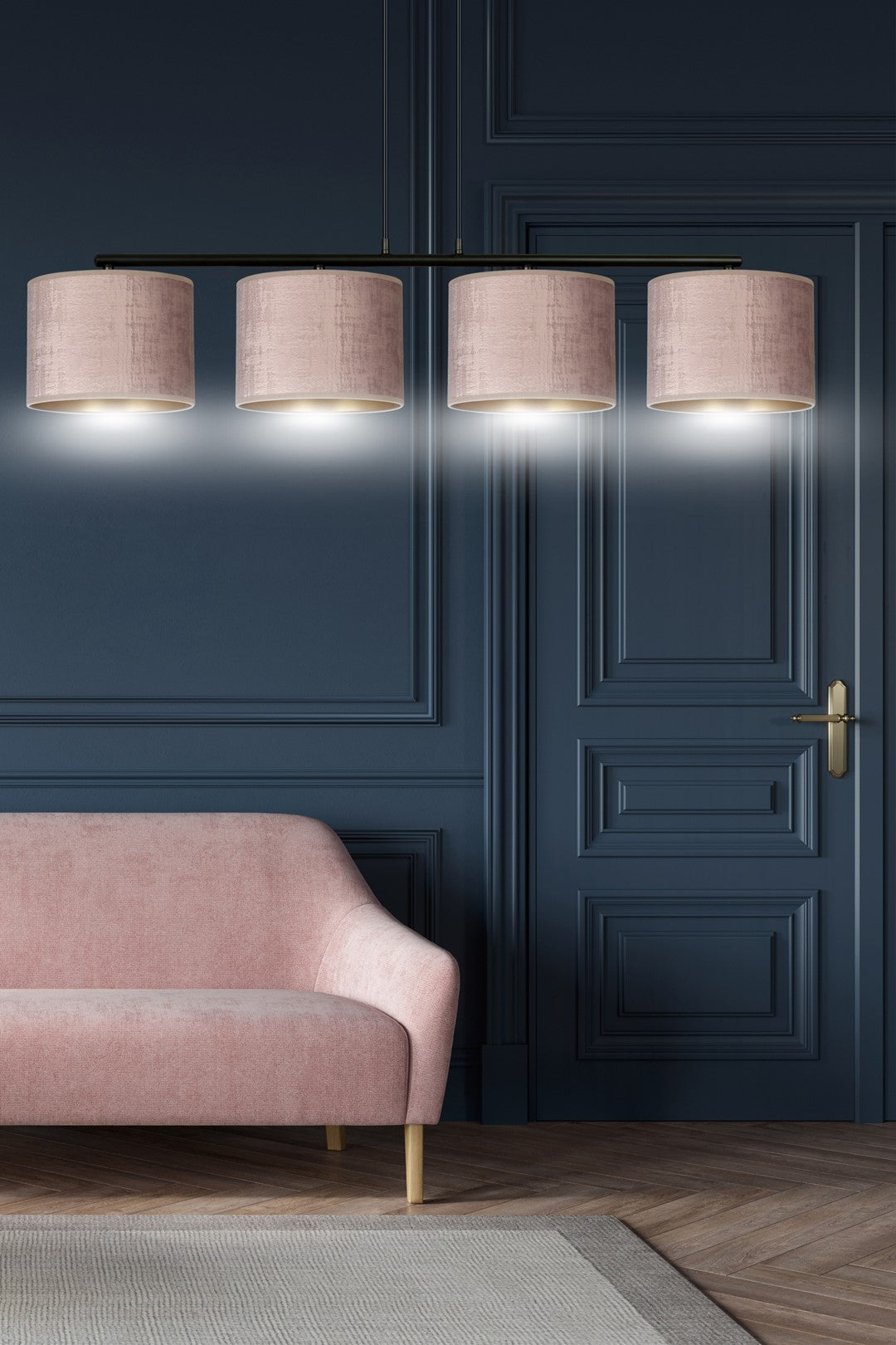 Droppery HILDE hanglamp 4 BL/ ROZE - Home & Garden > Lighting > Lighting Fixtures > Chandeliers
