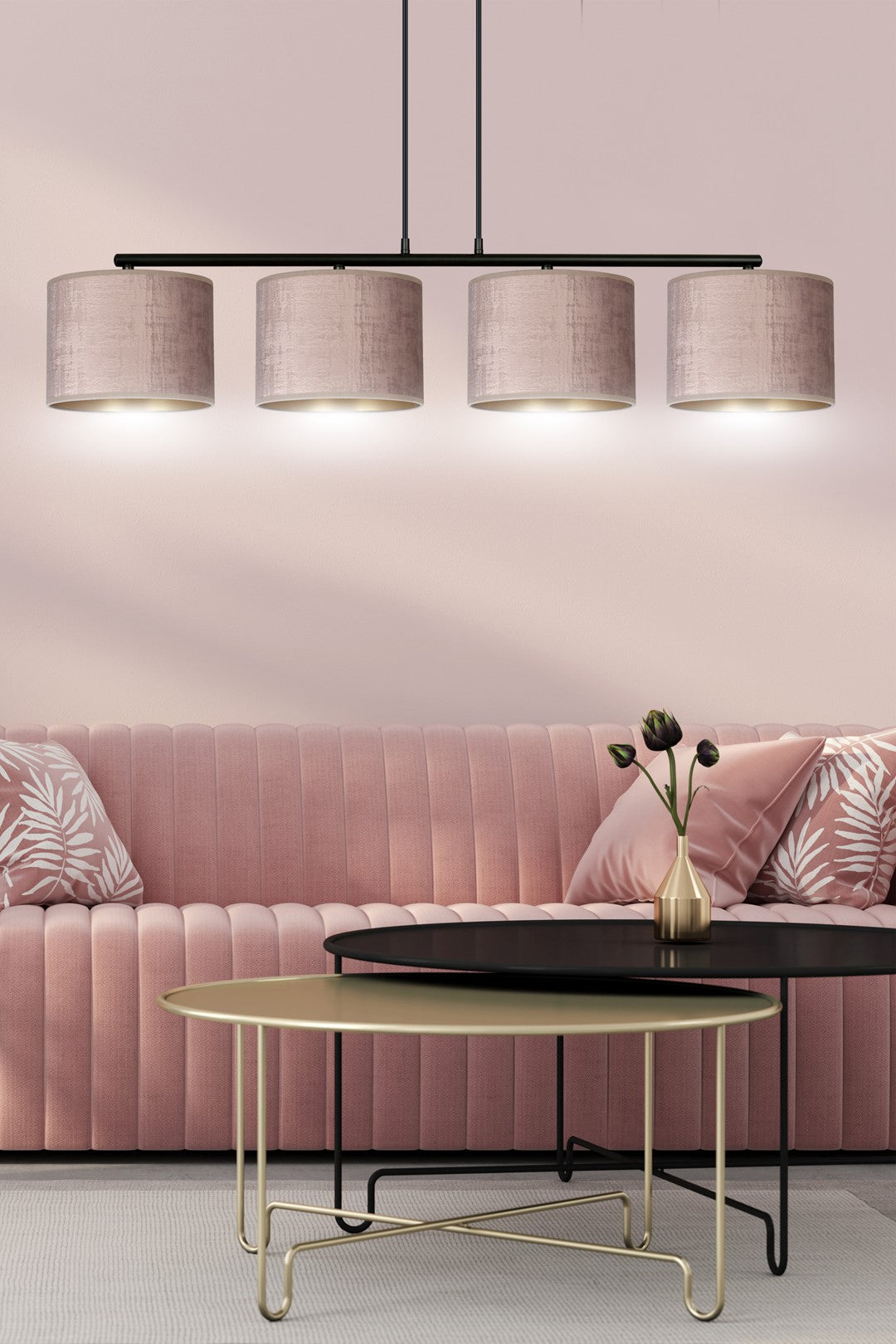 Droppery HILDE hanglamp 4 BL/ ROZE - Home & Garden > Lighting > Lighting Fixtures > Chandeliers