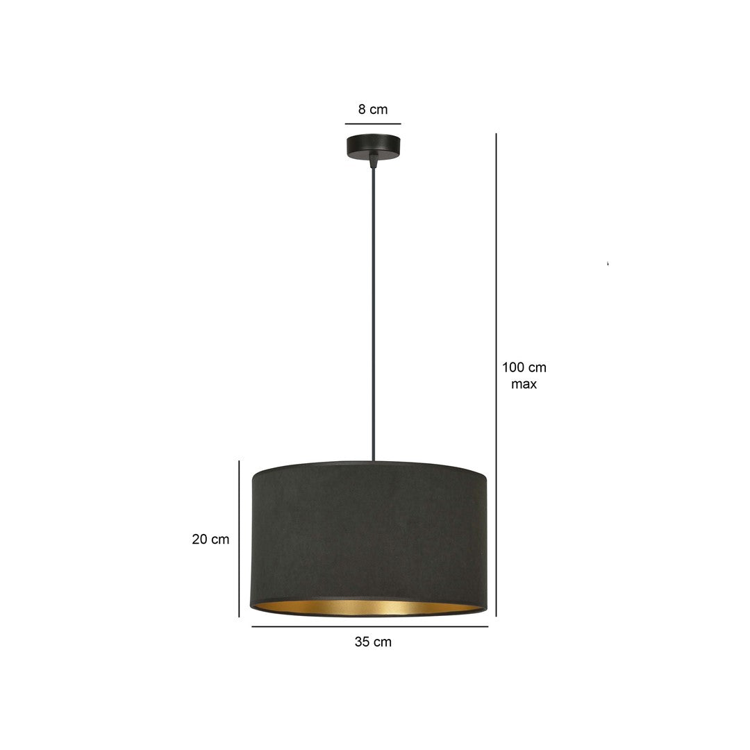 Droppery HILDE 1 BL ZWART - Home & Garden > Lighting Accessories > Lamp Shades