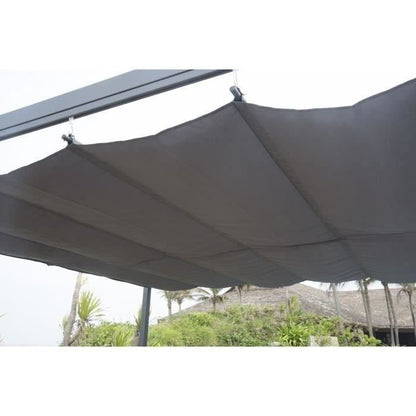 KIBA pergola with roll roof - Gray - 3 x 3 m
