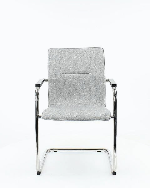 Workliving Werkwoon Vergaderstoel X6 - Sledeframe - Wolvilt Fenice 511 lichtbruin - frame zwart - Furniture > Chairs