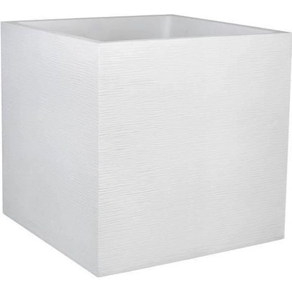 EDA PLASTIC EDA Graphit Vierkant bloemblad - 57 L - 49,5 x 49,5 x 49,5 cm - Witte ceruse -