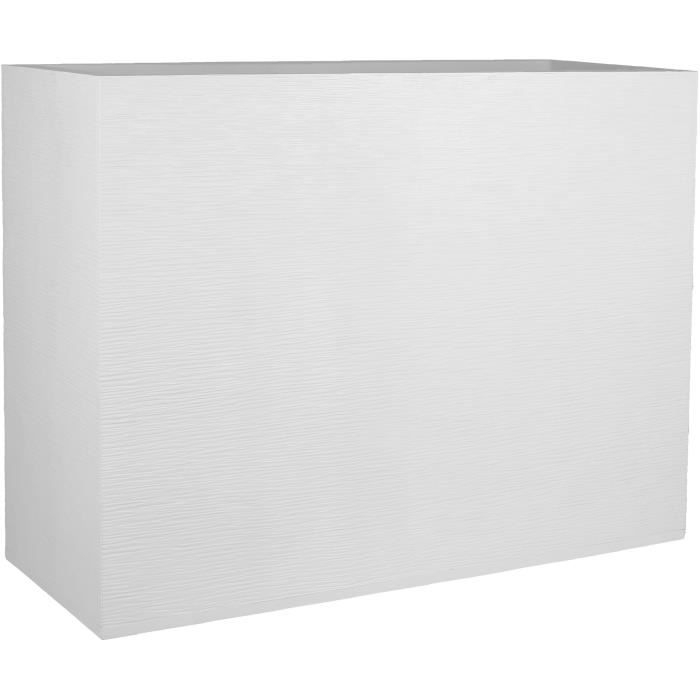 EDA PLASTIC EDA Bloempot Wall Loft Graphit - 46 L - 78,5 x 29,5 x 60 cm - Wit -