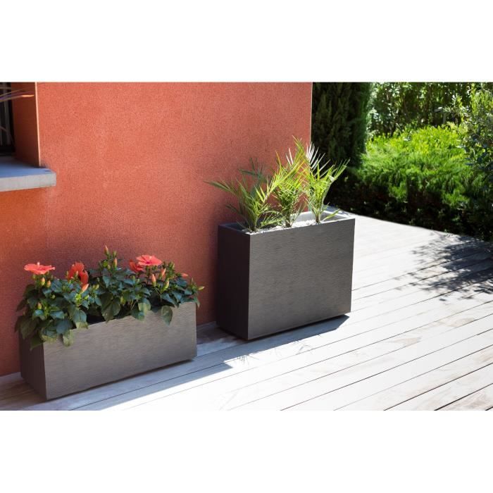 EDA PLASTIC EDA Bloempot Wall Loft Graphit - 46 L - 78,5 x 29,5 x 60 cm - Antracietgrijs -