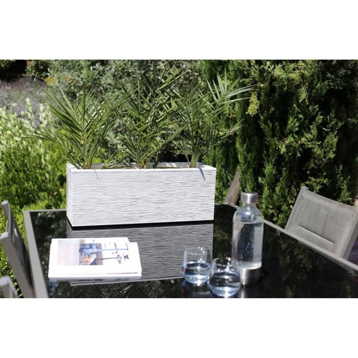 EDA EDA PLASTIQUE Graphit Up Balkonbak - 25 L - 59 x 19,5 x 22,8 cm - Wit -