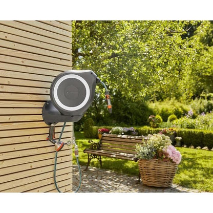 GARDENA Automatic Wall Hose Reel RollUp M 20 m with white edge 