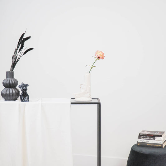 Housevitamin Vaas - Geweer - Keramiek - Wit - 15x9x23cm - Home & Garden > Decor > Vases