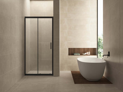 Skyline Schuifdeur Douchedeur Wiesbaden 130x200 cm 8 mm Nano Coating Mat Zwart