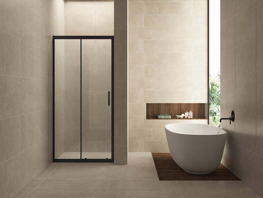 Skyline Doucheschuifdeur Wiesbaden 140x200 cm 8 mm Nano Coating Mat Zwart