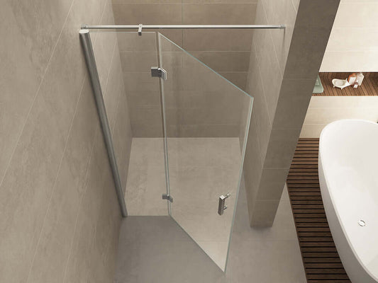 Nis-draaideur Wiesbaden 140x200 cm + Vast paneel 8 mm Nano Coating