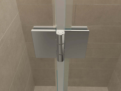 Nis-draaideur Wiesbaden 140x200 cm + Vast paneel 8 mm Nano Coating