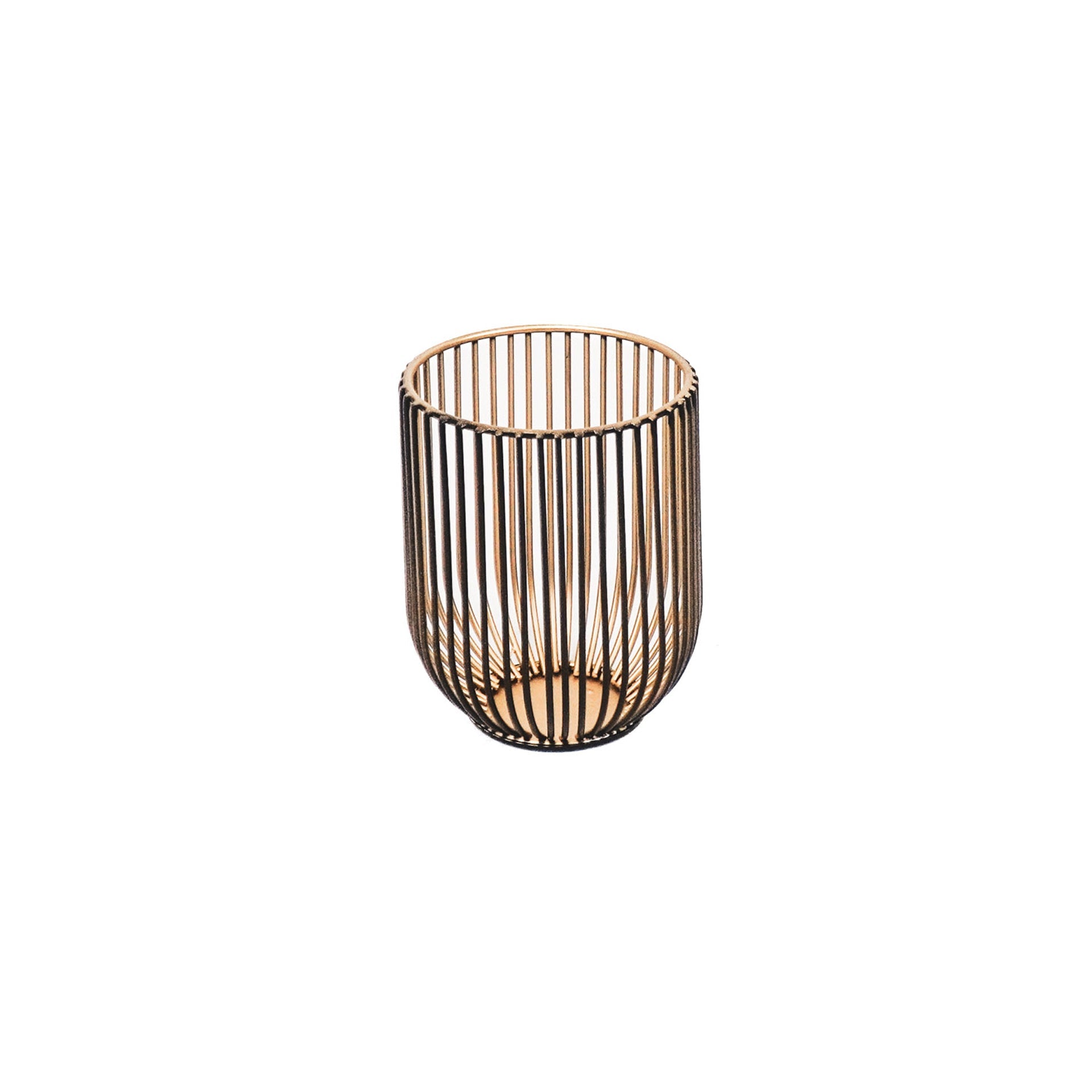 Housevitamin Kaarsenhouder - Metaal - Zwart/Goud - S2 - 13x13x16cm|9x9x11cm - Home & Garden > Decor > Home Fragrances > Candles