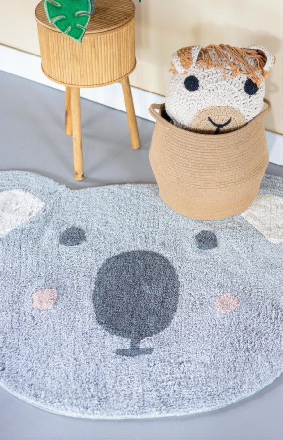 Cleo kleed koala grijs rug 125x100 cm, KidsDepot, zacht en speels ontwerp