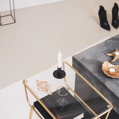 Housevitamin Kaarsenhouder - Basis - Metaal - Zwart - 8x8x6,5cm - Home & Garden > Decor > Home Fragrances > Candles