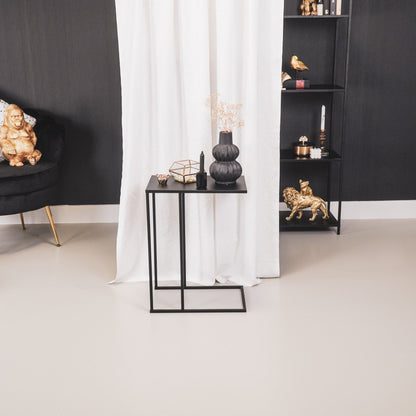 Housevitamin Bijzettafel - Metaal - Zwart - 45x30x60cm - Furniture > Tables