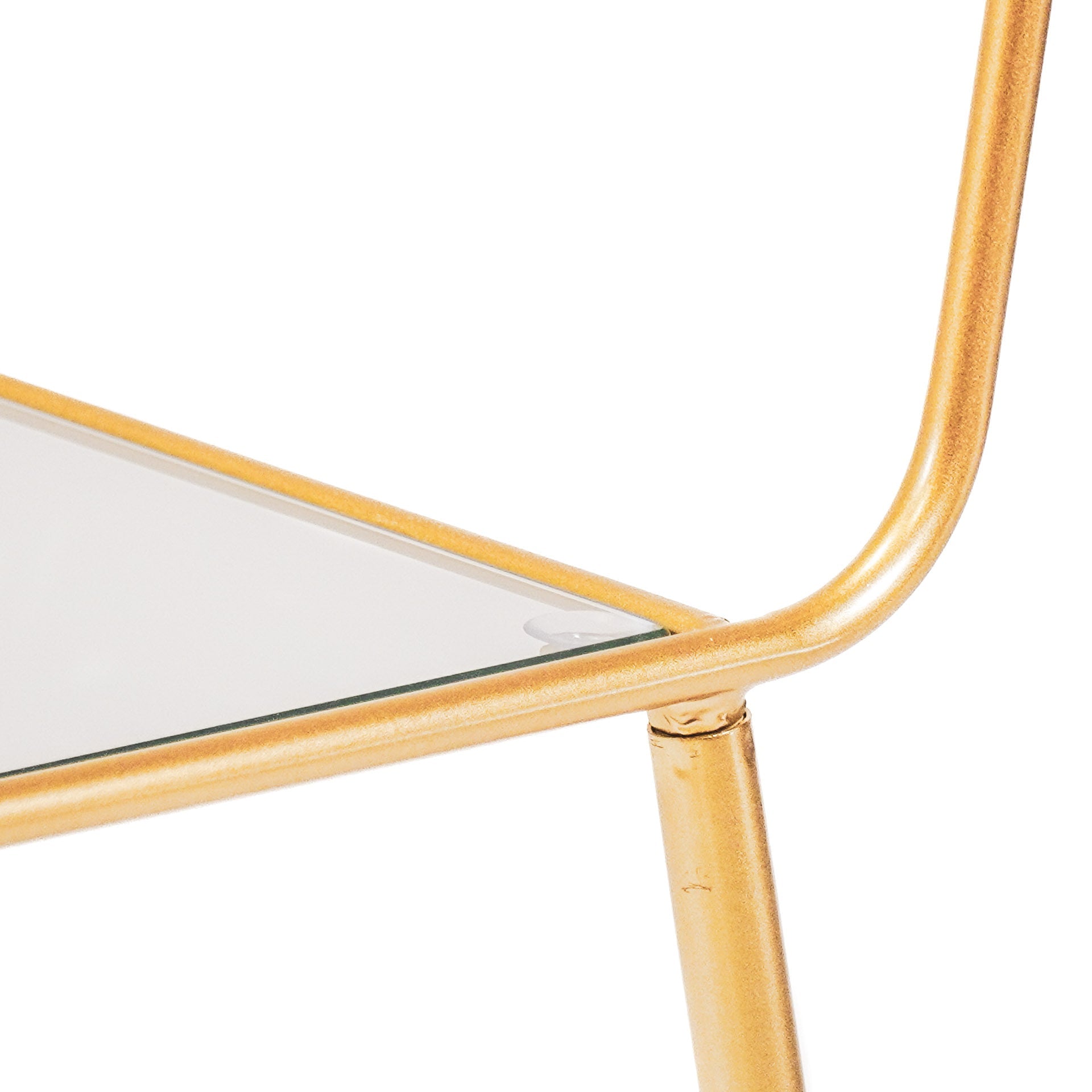 Housevitamin Bijzettafel / Nachtkastje - Metaal & Glas - Goud - 50x35x60cm - Furniture > Tables