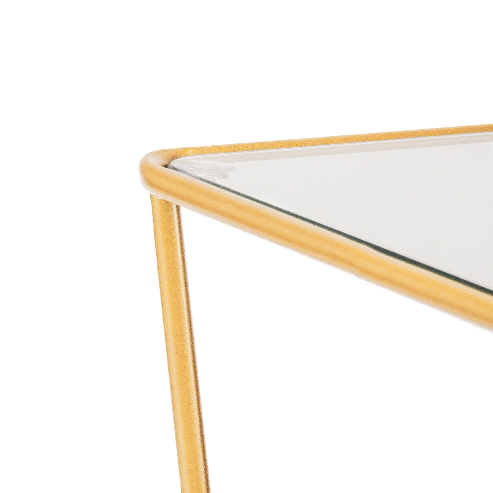 Housevitamin Bijzettafel / Nachtkastje - Metaal & Glas - Goud - 50x35x60cm - Furniture > Tables