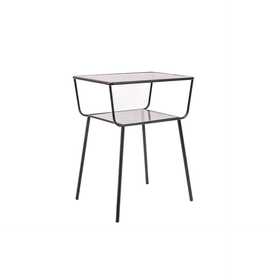 Housevitamin Bijzettafel / Nachtkastje - Zwart - 50x35x60cm - Furniture > Tables