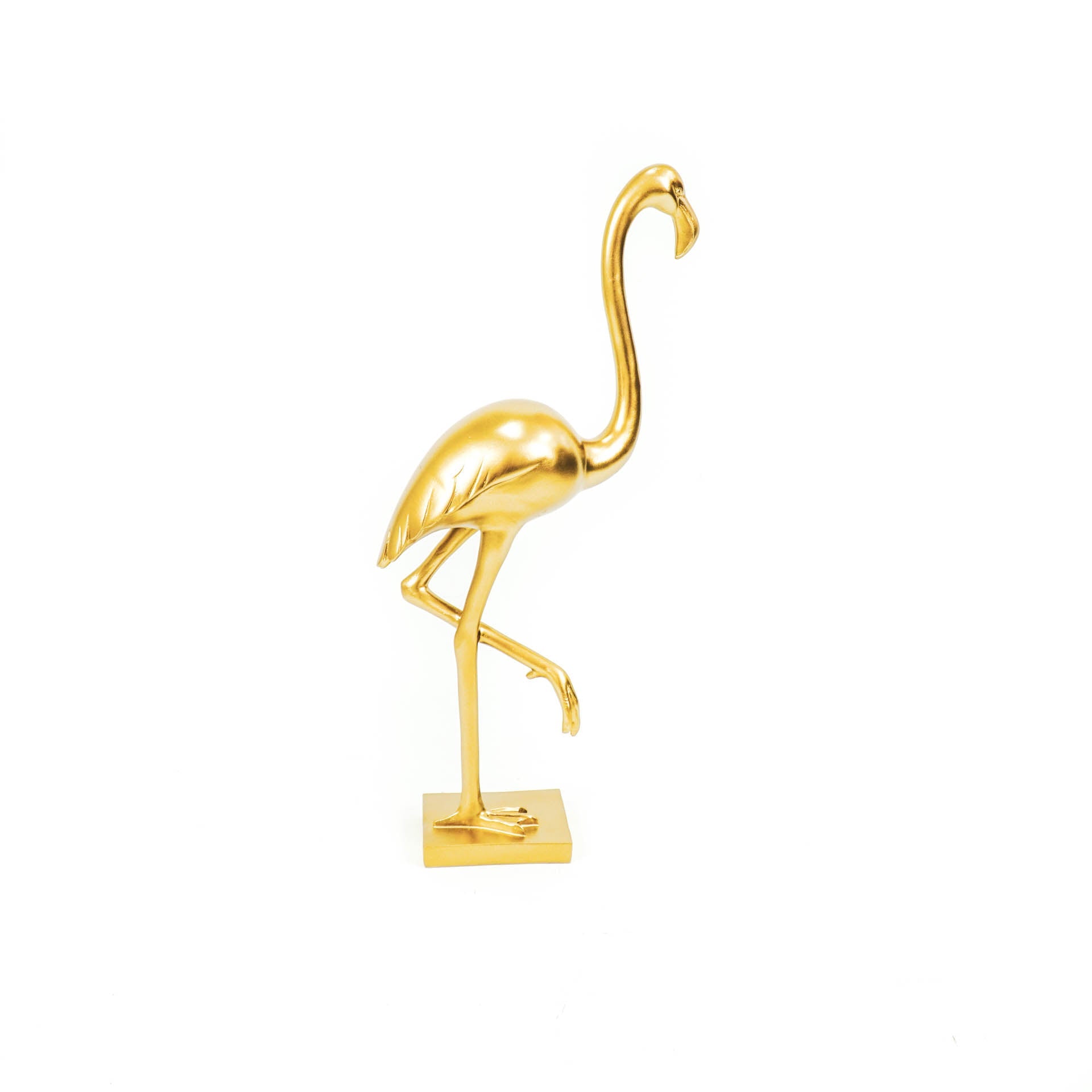 Housevitamin Ornament - Flamingo - Polyresin - Goud - 16,5x10x39cm - Home & Garden > Decor