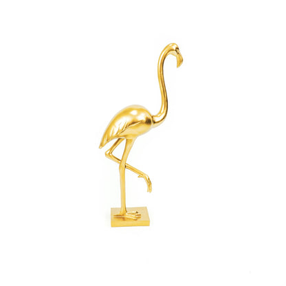 Housevitamin Ornament - Flamingo - Polyresin - Goud - 16,5x10x39cm - Home & Garden > Decor