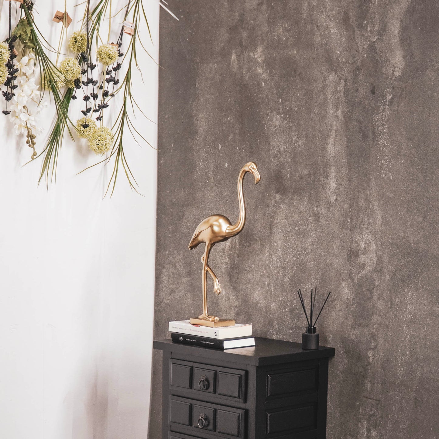 Housevitamin Ornament - Flamingo - Polyresin - Goud - 16,5x10x39cm - Home & Garden > Decor