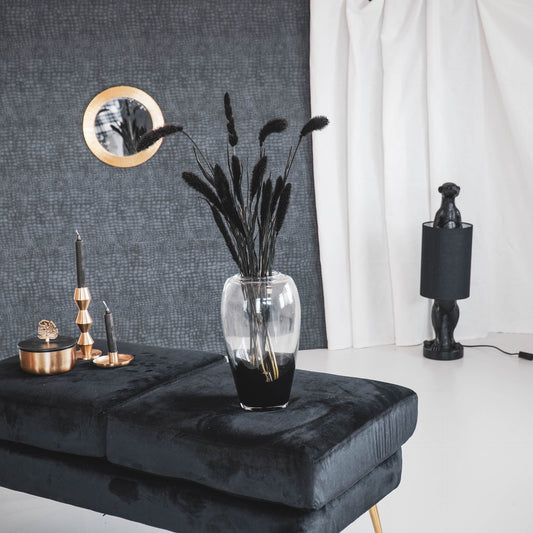 Housevitamin Vaas - Glas - Dipdye - Transparant/Bruin - 18x18x30cm - Home & Garden > Decor > Vases