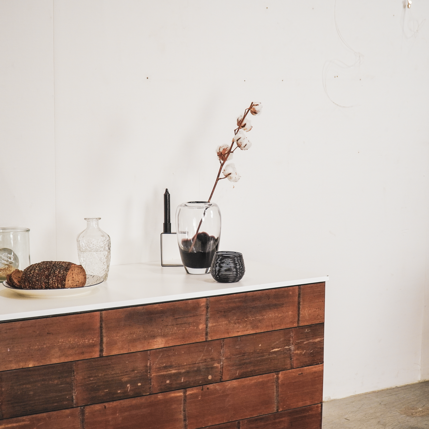 Housevitamin Vaas - Glas - Dipdye - Transparant/Bruin - 15x22cm - Home & Garden > Decor > Vases