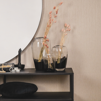 Housevitamin Vaas - Glas - Dipdye - Transparant/Bruin - 15x22cm - Home & Garden > Decor > Vases