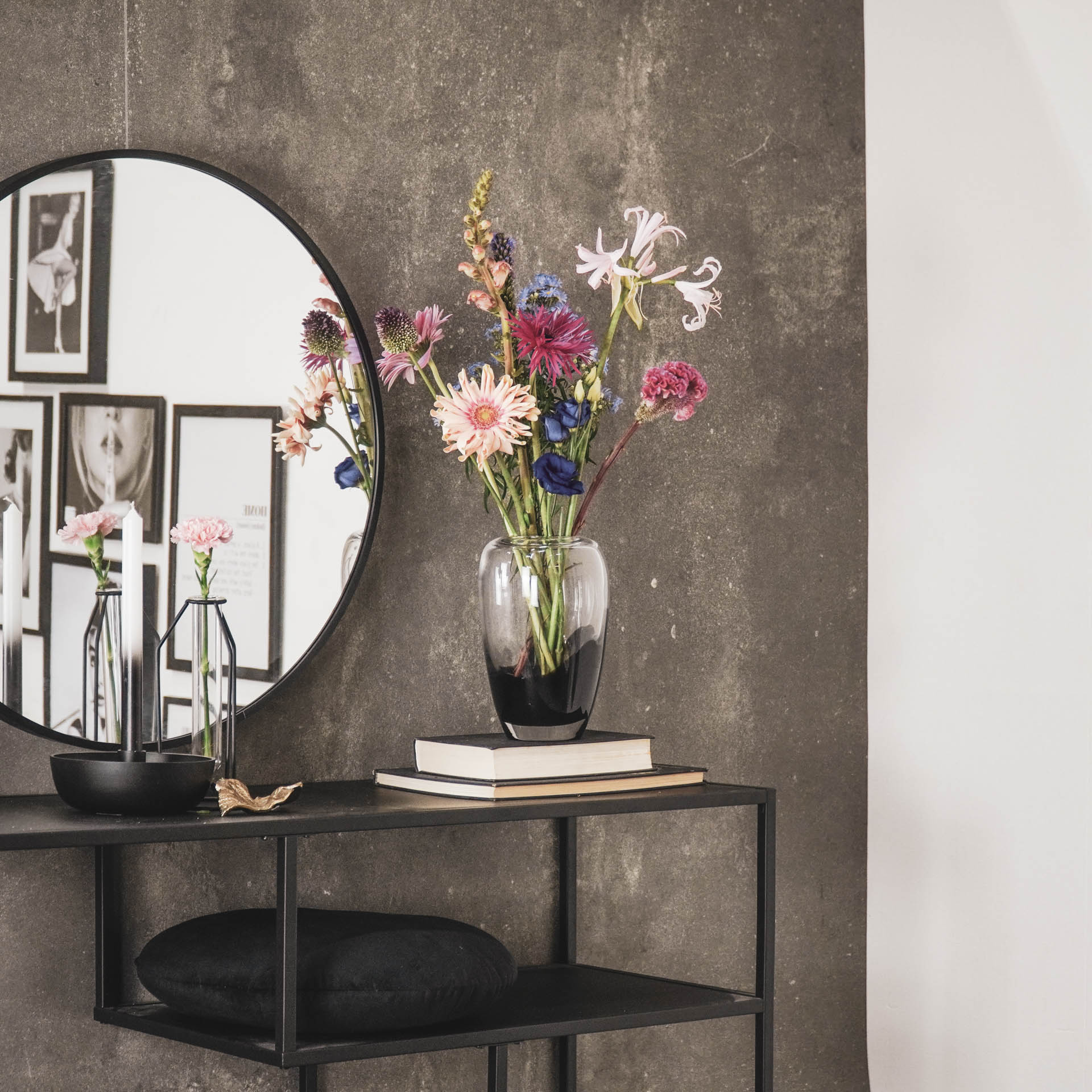 Housevitamin Vaas - Glas - Dipdye - Transparant/Bruin - 15x22cm - Home & Garden > Decor > Vases