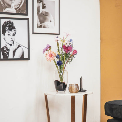 Housevitamin Vaas - Glas - Dipdye - Transparant/Bruin - 15x22cm - Home & Garden > Decor > Vases