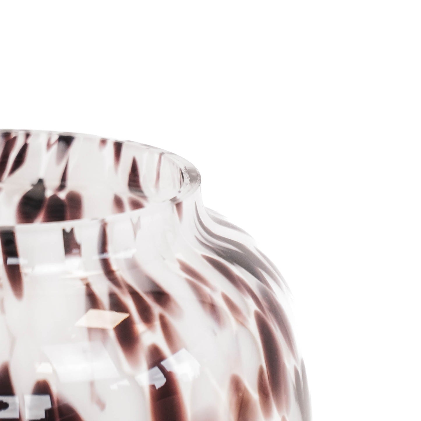 Vaas - Stippen - Glas - Helder/Bruin - 18x25cm Housevitamin