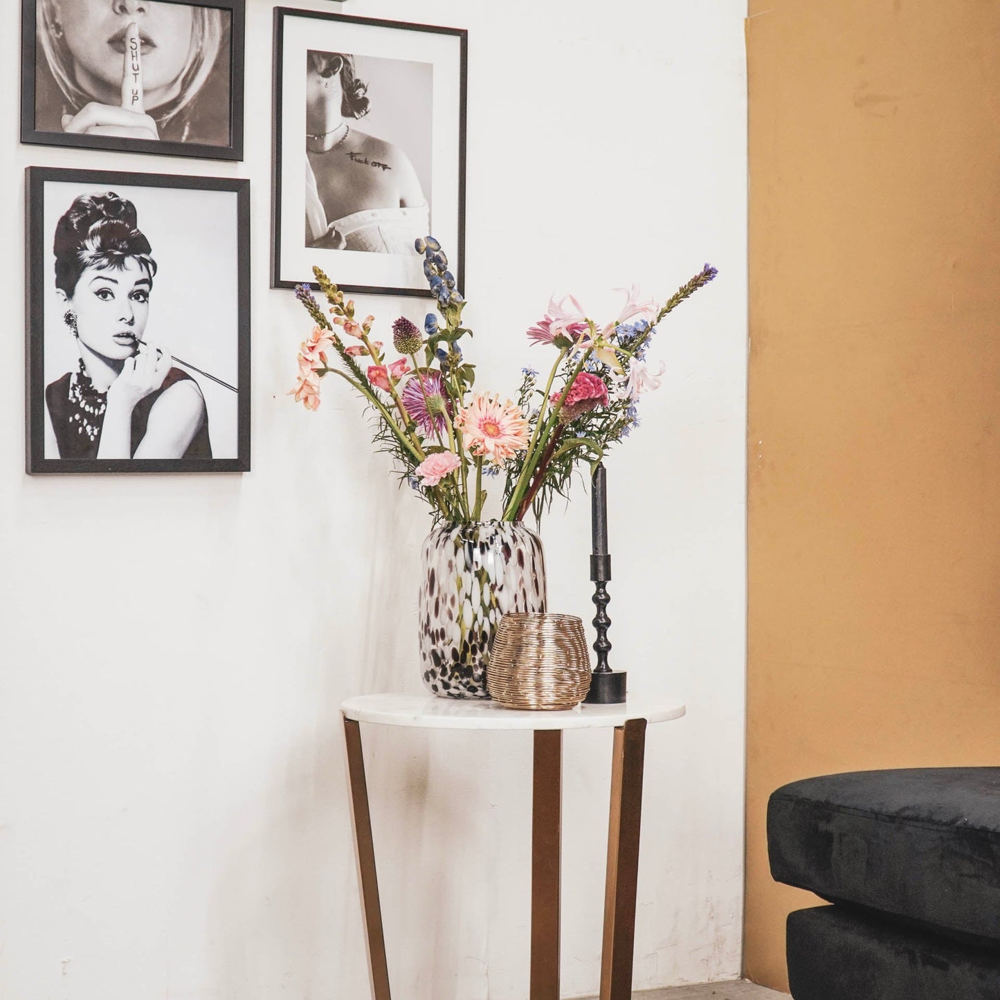 Vaas - Stippen - Glas - Helder/Bruin - 18x25cm Housevitamin