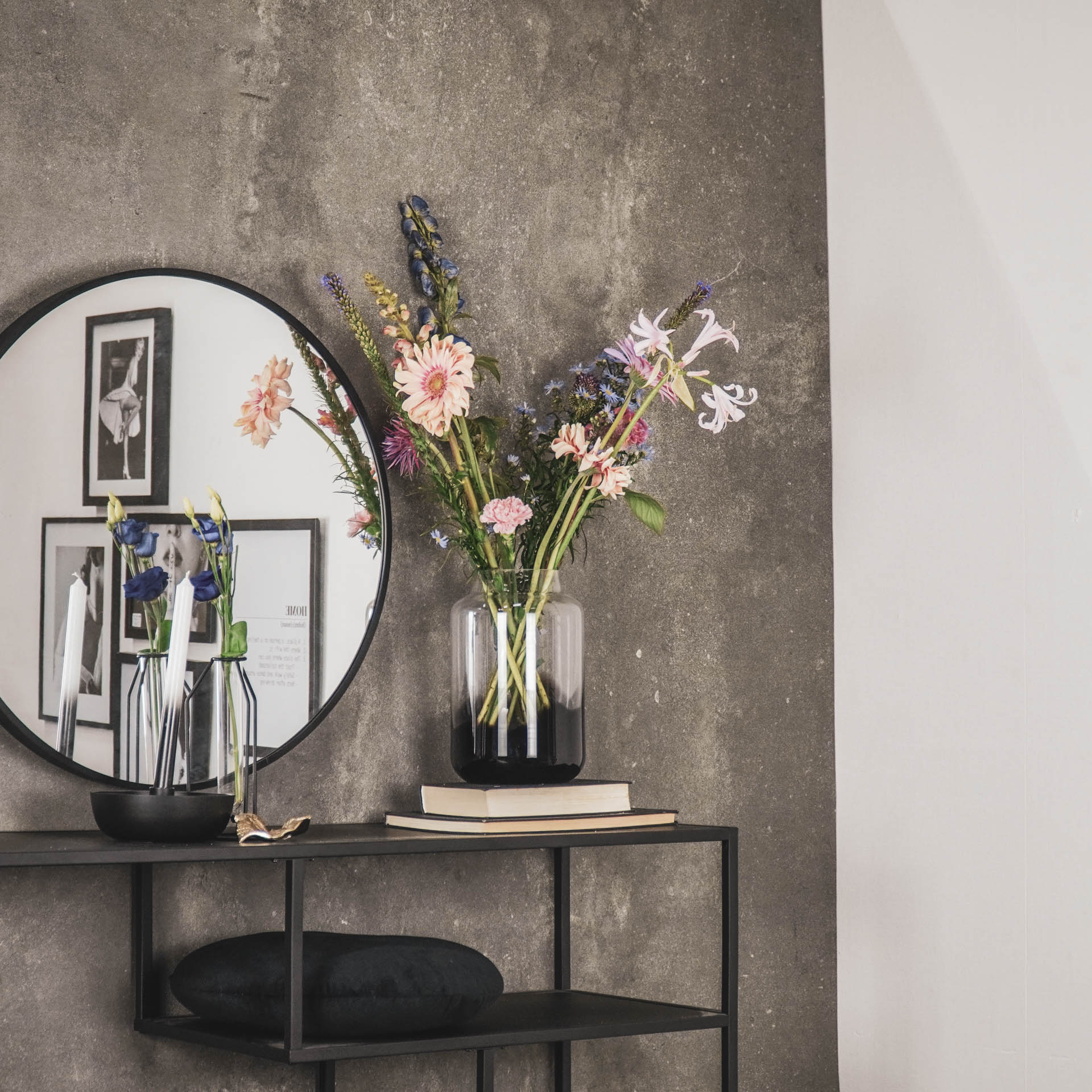 Housevitamin Vaas - Glas - Dipdye - Transparant/Bruin - 17x26cm - Home & Garden > Decor > Vases