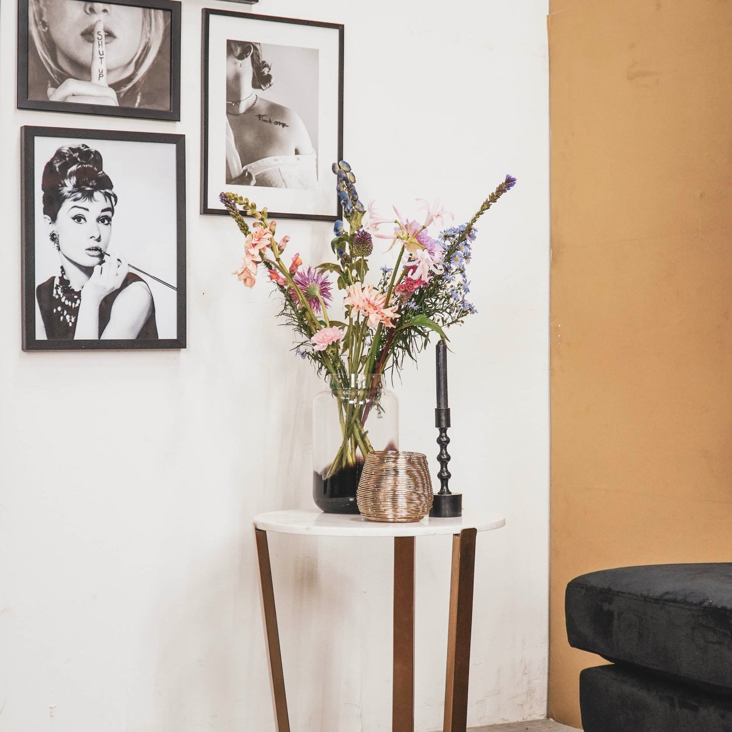 Housevitamin Vaas - Glas - Dipdye - Transparant/Bruin - 17x26cm - Home & Garden > Decor > Vases