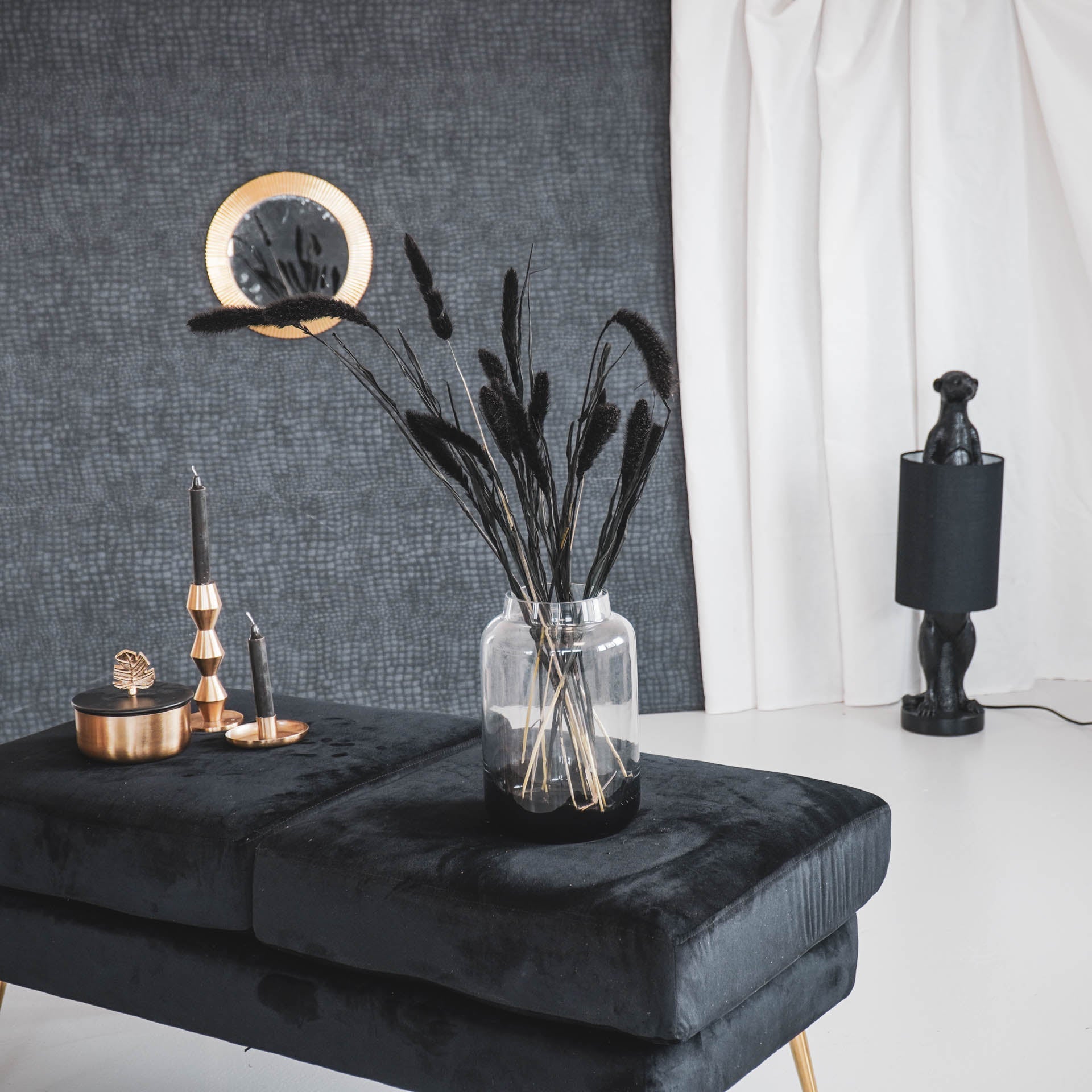 Housevitamin Vaas - Glas - Dipdye - Transparant/Bruin - 17x26cm - Home & Garden > Decor > Vases