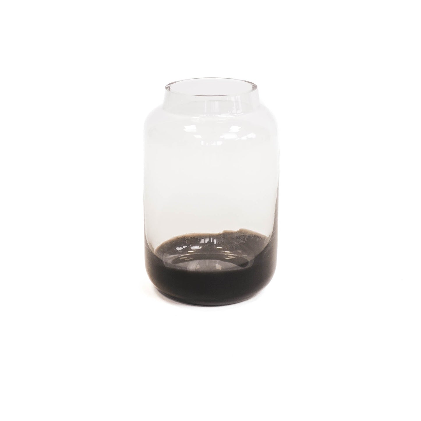 Housevitamin Vaas - Glas - Dipdye - Transparant/Bruin - 17x26cm - Home & Garden > Decor > Vases