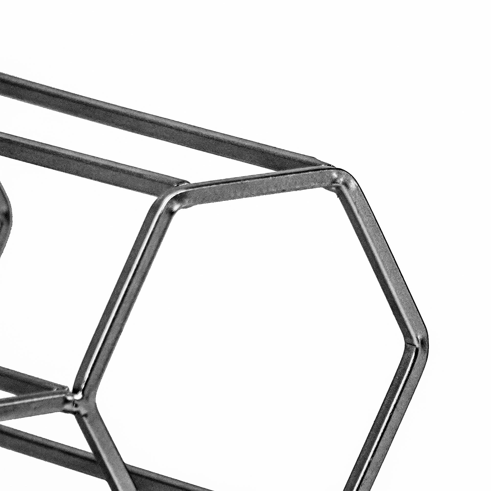 Housevitamin Wijnrek - Metaal - Zwart - 11 flessen - 44,5x15,5x29cm - Furniture > Cabinets & Storage > Wine Racks