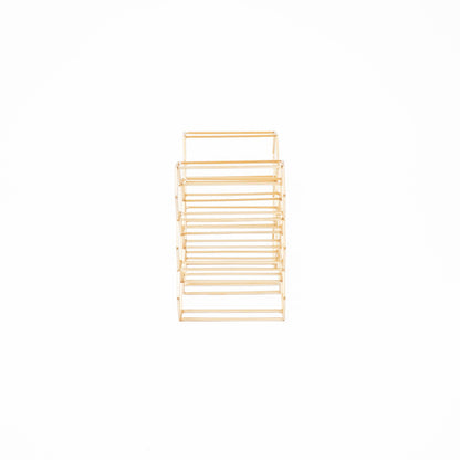 Housevitamin Wijnrek - Metaal - Goud - 11 flessen - 44,5x15,5x29cm - Furniture > Cabinets & Storage > Wine Racks