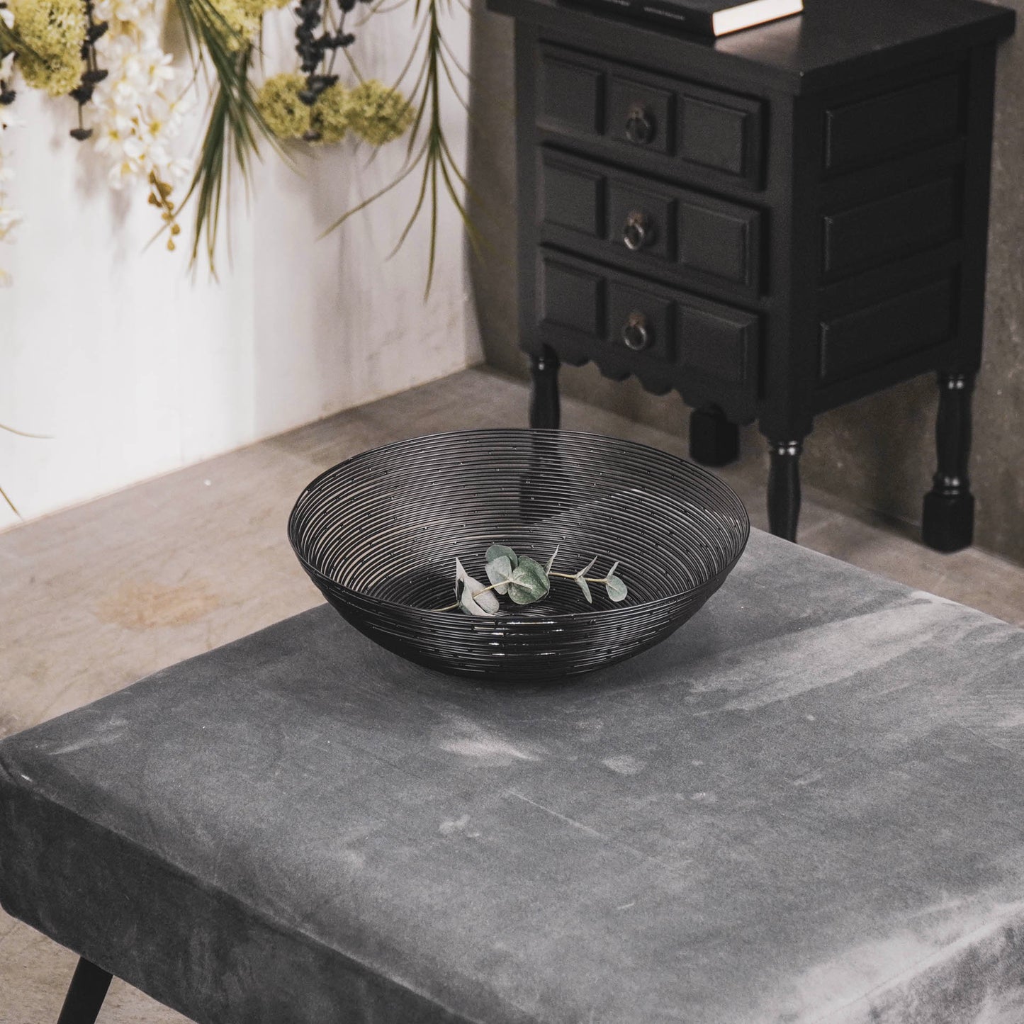 Housevitamin Schaal - Bedraad Staal - Zwart - 34x34x10cm - Home & Garden > Decor > Decorative Bowls