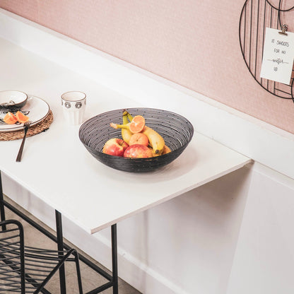 Housevitamin HV Bedraade Stalen Kom - Zwart - 34x34x10cm - Home & Garden > Decor > Decorative Bowls