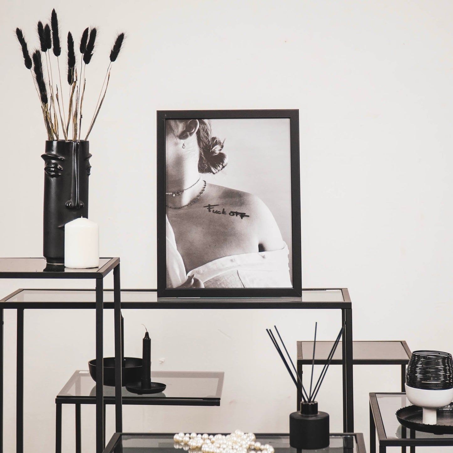 Housevitamin Poster - Fuck Off - Papier - Zwart/Wit - A3 - Home & Garden > Decor