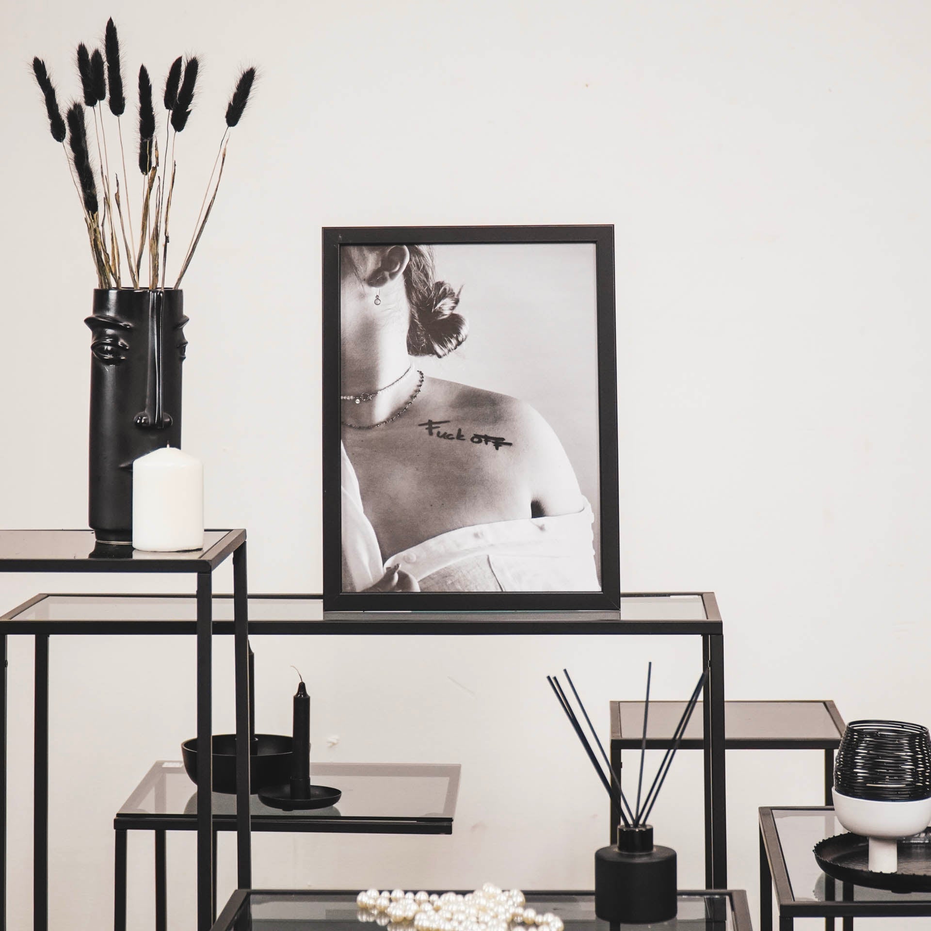 Housevitamin Poster - Fuck Off - Papier - Zwart/Wit - A3 - Home & Garden > Decor