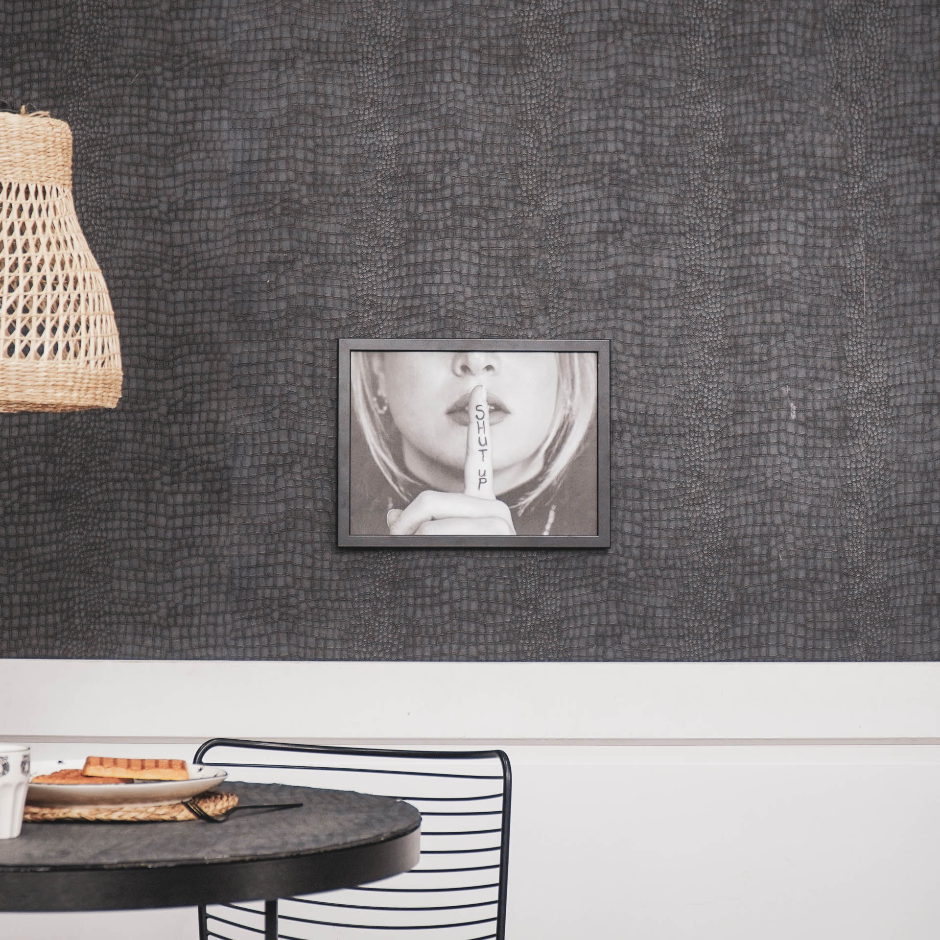 Housevitamin Poster - Papier - Shut UP - Wit - A3 - Home & Garden > Decor